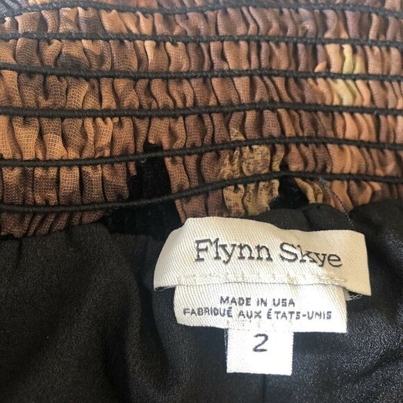 Flynn Skye Womens Black Floral Patty Flare Pant - Picture 11 of 14